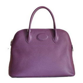 Fake Hermes Bolide 37CM Calfskin Leather Tote Bags H509084 Purple HMS349H3DZ8