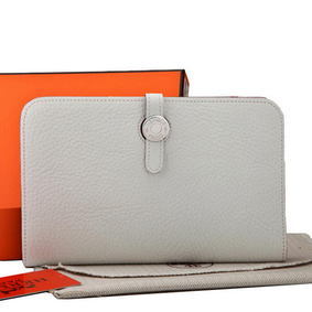 Best Quality Hermes Dogon Combined Wallet A508 White HMSBY40QRPG