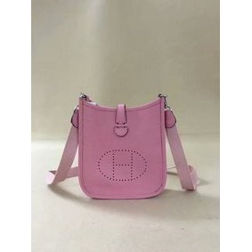Hermes Evelyne original togo leather mini Shoulder Bag H15698 pink Replica HMS3CB80CZV
