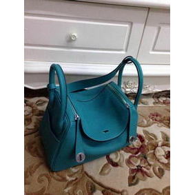AAA Hermes Lindy 30CM Original Leather Shoulder Bag HLD30 Light Green HMS64AEH227