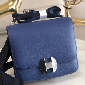 Hermes 2002 20cm Bag In Blue Brighton Evercolor Calfskin Top Replica HMSH6EU3J0L