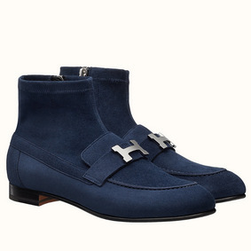 Copy Hermes Blue Saint Honore Ankle Boots HMSZ279509A