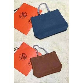 Hermes Shopper Double-Sided Bag Original Leather HS1209 Blue&Wheat HMS861AI9RY