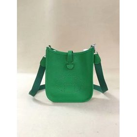 1:1 Replica Hermes Evelyne original togo leather mini Shoulder Bag H15698 green HMSWUW4AFL3