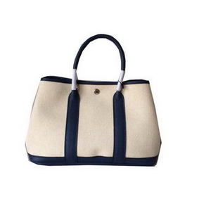 Replica Hermes Garden Party 30CM Bag Canvas Leather H11S Royal HMSWY6R2H28