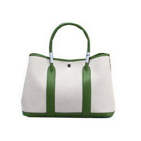 Fake Hermes Garden Party 36cm Tote Bag Canvas Green HMSDN7MU4JX