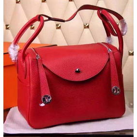 Top Replica Hermes Lindy 30CM Leather Shoulder Bag H0881 Red HMSUNTN1E4D