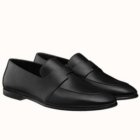 Hermes Ancora Loafers In Black Goatskin Replica HMS121BI0UE