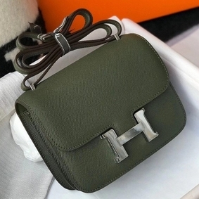 Fake Hermes Constance 18 Handmade Bag In Vert Olive Epsom Leather HMSXF94ZF1U