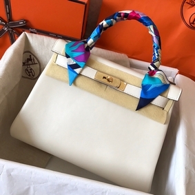 Hermes Kelly Retourne 28 Handmade Bag In Craie Swift Calfskin 1:1 Replica HMSJT5W4R0Q