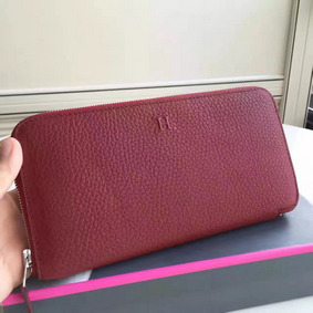 Hermes Ruby Clemence Azap Zipped Wallet 1:1 Replica HMSFW318OC0