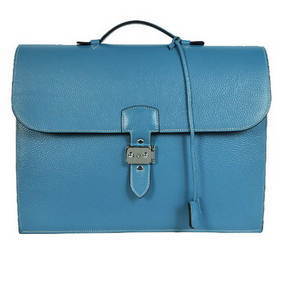 Imitation Hermes Sac Depeche 38cm Briefcase Clemence Blue HMS2TEZ5R8E