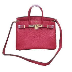 Top Replica Hermes Birkin 25CM Tote Bag Original Leather H25 Red HMSUAJ4MJTE
