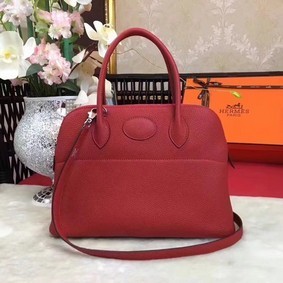 Hermes Bolide Original Leather Tote Bag B1007 Red Top Replica HMS992785HW