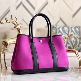 Copy Hermes Garden Party 36cm Tote Bags Original Leather A3698 Purple HMSFXKIPXRH