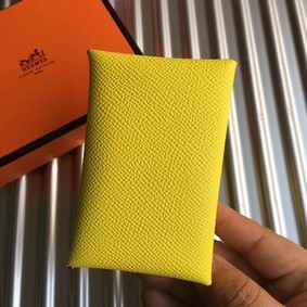 Hermes Bastia Epsom card case H0369 lemon Replica HMSRZLI3BZ6