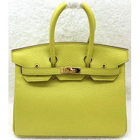 Hermes Birkin 25CM Tote Bag Original Leather H25T Lemon 1:1 Replica HMSY9AB7A1W