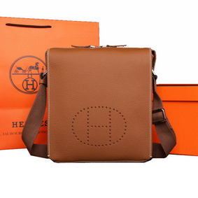 Hermes Original Calf Leather Messenger Bag M86681 Wheat Top Replica HMS03EWWFZQ