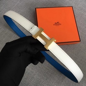 Hermes original epsom leather belts wide 2.5CM 2714 white 1:1 Replica HMSMNKK61Y1