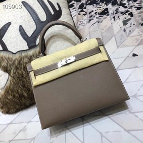 Hermes original Kelly Epsom Leather KL32 dark grey HMS7B20NN2A