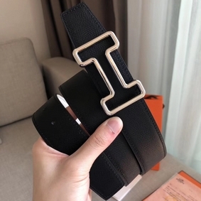 Hermes Tonight 38MM Reversible Belt In Black/White Epsom Leather 1:1 Replica HMS2I5V5M06