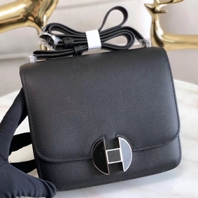 Hermes 2002 20cm Bag In Noir Evercolor Calfskin Replica HMSTFW12FEG