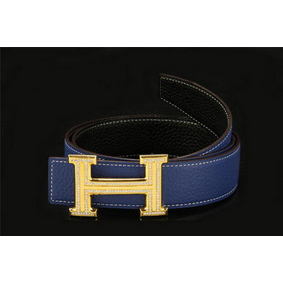 Top Replica Hermes Belt HB5208 RoyalBlue Gold HMS0KW3CA6J