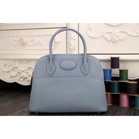 Hermes Bolide 31CM Original Leather Tote Bag SkyBlue HMSXO34IIVF