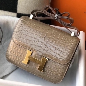 Cheap Hermes Constance 18 Handmade Bag In Taupe Embossed Crocodile HMSGCMI1VAO