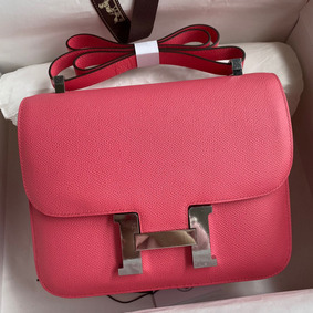 Hermes Constance 24 Handmade Bag In Rose Lipstick Epsom Calfskin Top Replica HMSR133Z372