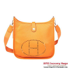 Hermes Evelyn Bag Original Calf Leather H1608 Orange Top Replica HMSU7GRBJ8B