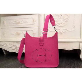 Copy Hermes Evelyne 28cm Messenger Bag Original Leather H1188 Rose HMSR3ZBEJI1