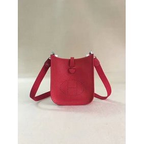 Knockoff Hermes Evelyne original togo leather mini Shoulder Bag H15698 red HMSKO2W9H5J