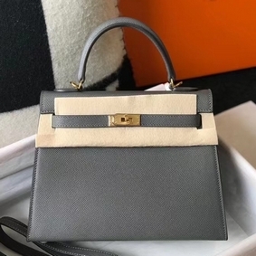 Hermes Kelly 25cm Sellier Bag In Ardoise Epsom Leather Replica HMS8GRVYNOA