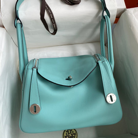 High Quality Hermes Lindy 26 Handmade Bag In Blue Atoll Swift Calfskin HMS1E0E6B2T