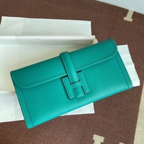 Hermes Original Espom Leather Clutch 37088 blue 1:1 Replica HMSYLV4EUTD