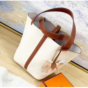 Hermes Picotin Lock 22cm Bags Litchi Leather HPT88 White HMSVZ1BTDKY