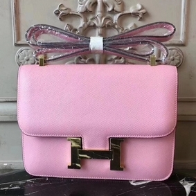 Hermes Pink Constance MM 24cm Epsom Leather Bag HMSA33TR0GZ