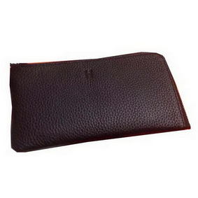 Hermes Zipper Wallet Grainy Leather HA309 Black Replica HMS9NW1ZTIL