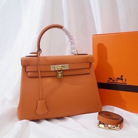 Hermes Kelly Shoulder Bag Original TOGO Leather KY3255 orange HMSZ3SU1I74