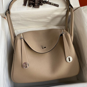 Hermes Lindy 30 Handmade Bag In Tourterelle Clemence Leather Replica HMS6IEVV5MD