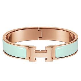 Copy Hermes Aqua Enamel Clic H PM Bracelet HMSF1O8V6B0
