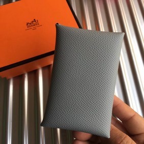 Hermes Bastia Epsom card case H0369 grey Replica HMSKQSRD7K1