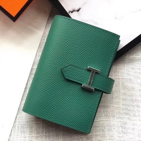 Hermes Bearn Mini Wallet In Vert Vertigo Epsom Leather Replica HMS1312458F