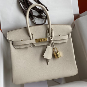 Hermes Birkin 25 Retourne Handmade Bag In Craie Epsom Calfskin Replica HMS1Q4SIC8F