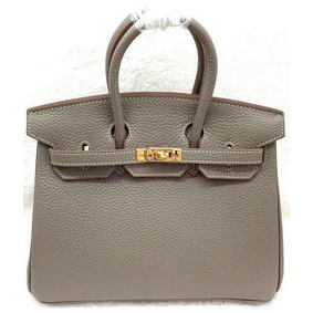 Hermes Birkin 25CM Tote Bag Original Leather H25T Grey Top Replica HMSIZ06RI2I
