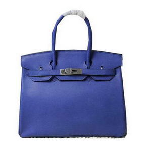 Hermes Birkin 35CM 30CM Tote Bag Lizard Leather H35H30 Blue Replica HMSFKXK70C5