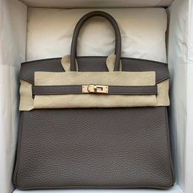 Fake Hermes Birkin Bag Original Leather 35CM 17825 Tinware Grey HMS6WQXRA52