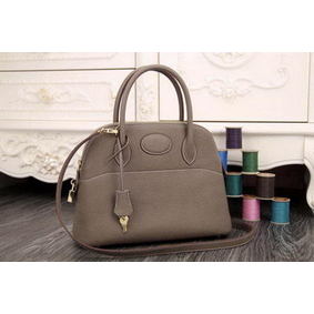Top Replica Hermes Bolide 31CM Original Leather Tote Bag Grey HMSUMYDLILY