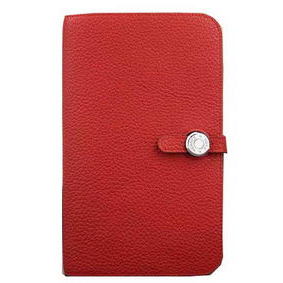 Hermes Compact Passport Holder Original Leather Wallet Red 1:1 Replica HMS255L0Y4P